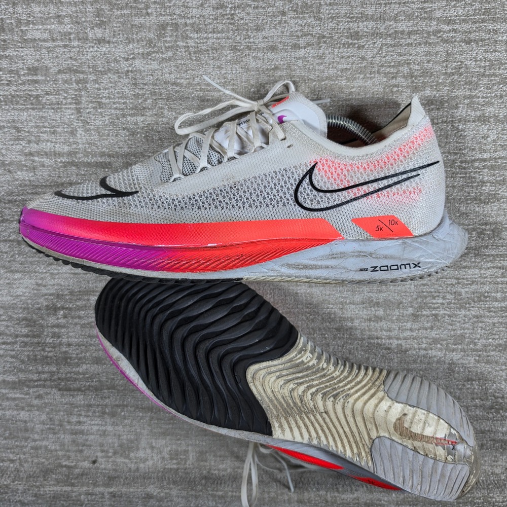 Nike ZoomX Streakfly Mens 11 White Pink Orange DJ6566-100 Racing Shoes